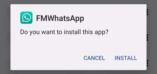 Install fm whatsapp apk file